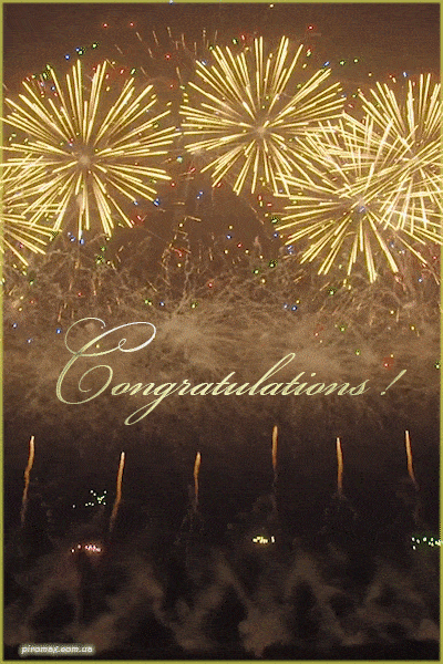 Card Congratulations fireworks
